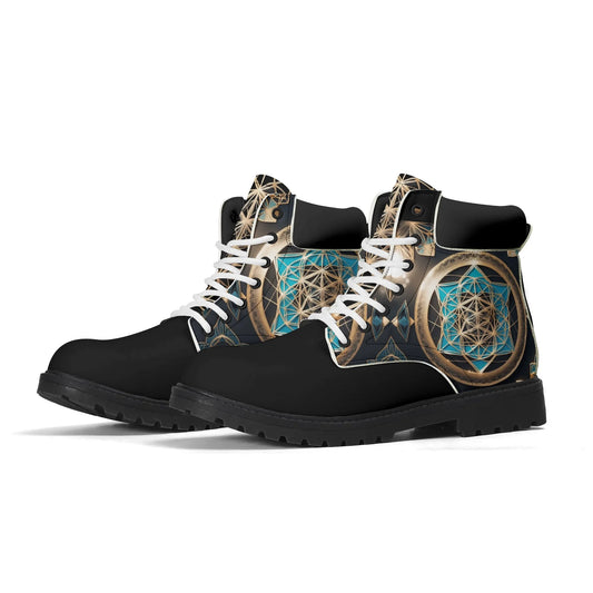 Mens Light Workers Leather All Season Boots P.Customs