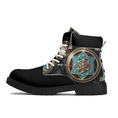 Mens Light Workers Leather All Season Boots P.Customs